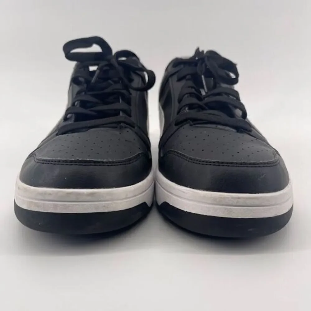 Puma Size 12 Men's Black Leather Sneakers‎ with SoftFoam Comfort Technology